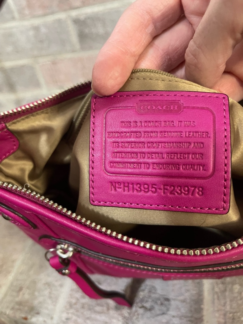 Coach Magenta Shoulder Bag with Removable Strap and Wristlet - Picture 13 of 14